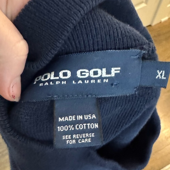 Ralph Lauren Polo Golf Men's Navy Mockneck Sweater/Sweatshirt VINTAGE - Picture 5 of 5